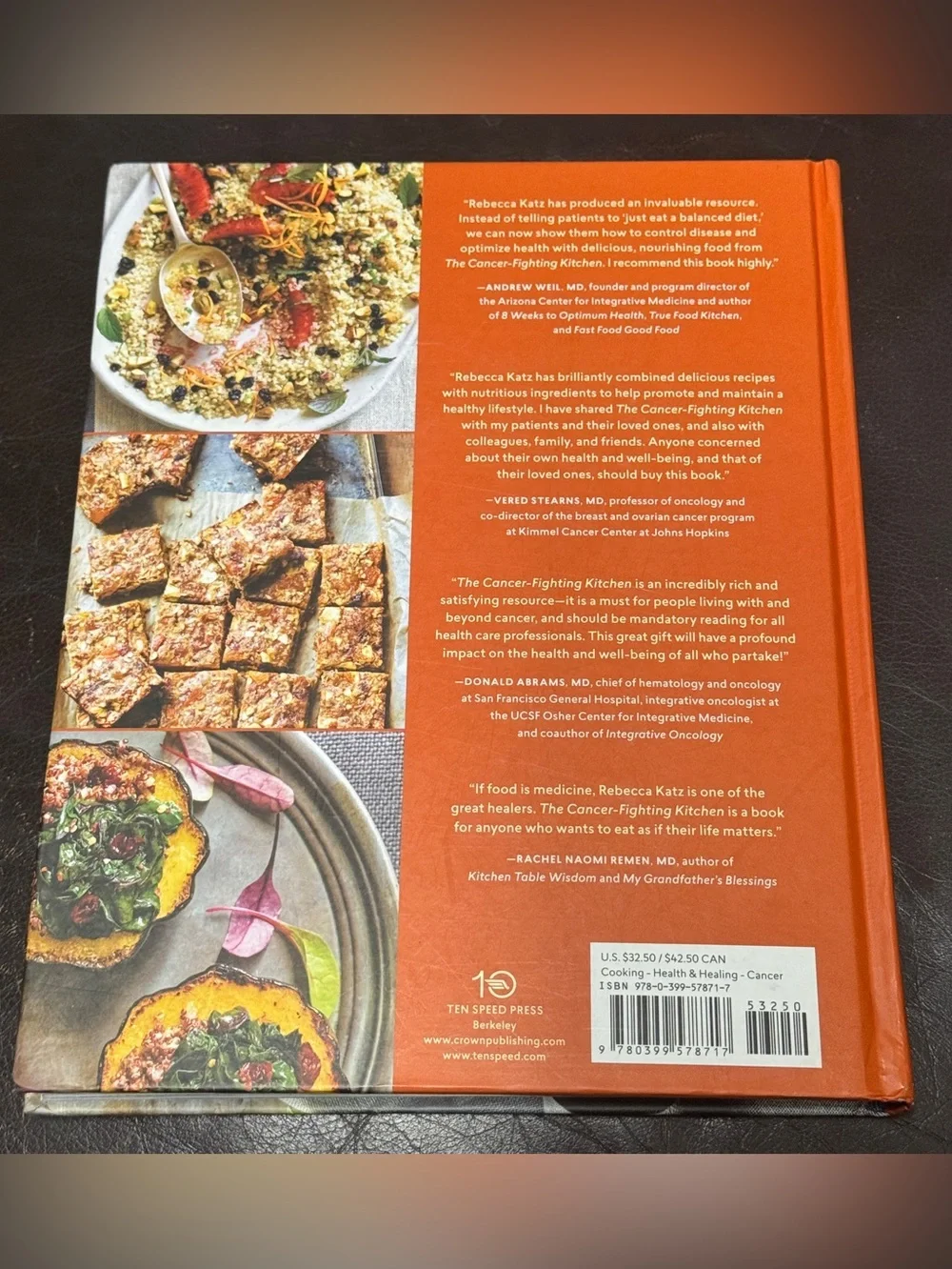 The Cancer-Fighting Kitchen Cookbook Hardcover Rebecca Katz & Mat Edelson 2nd Ed